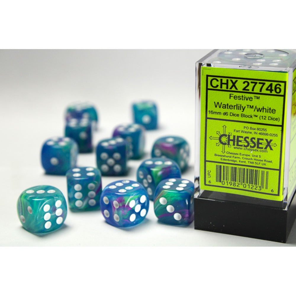 Chessex D6 Dice Set - 16mm (12 Dice)