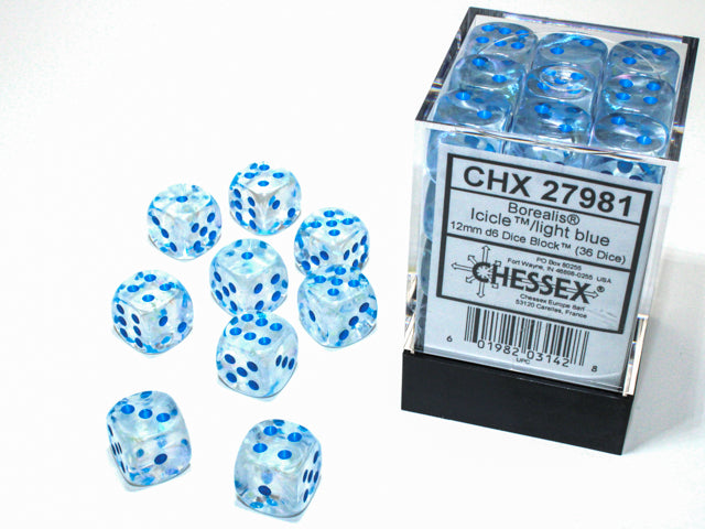 Chessex D6 Dice Set - 12mm (36 Dice)