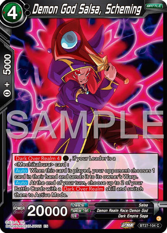 Demon God Salsa, Scheming (BT27-104) [History of Z]