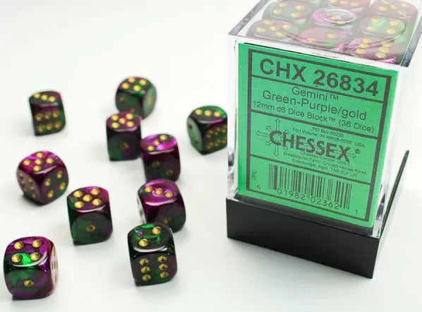 Chessex D6 Dice Set - 12mm (36 Dice)