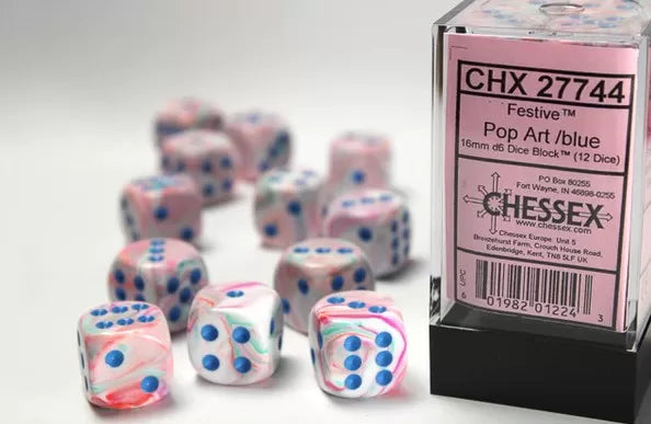 Chessex D6 Dice Set - 16mm (12 Dice)