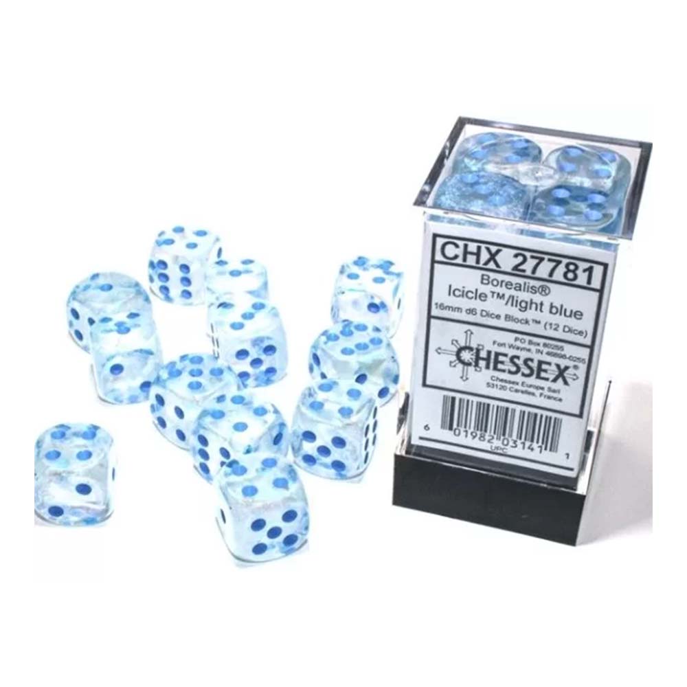 Chessex D6 Dice Set - 16mm (12 Dice)