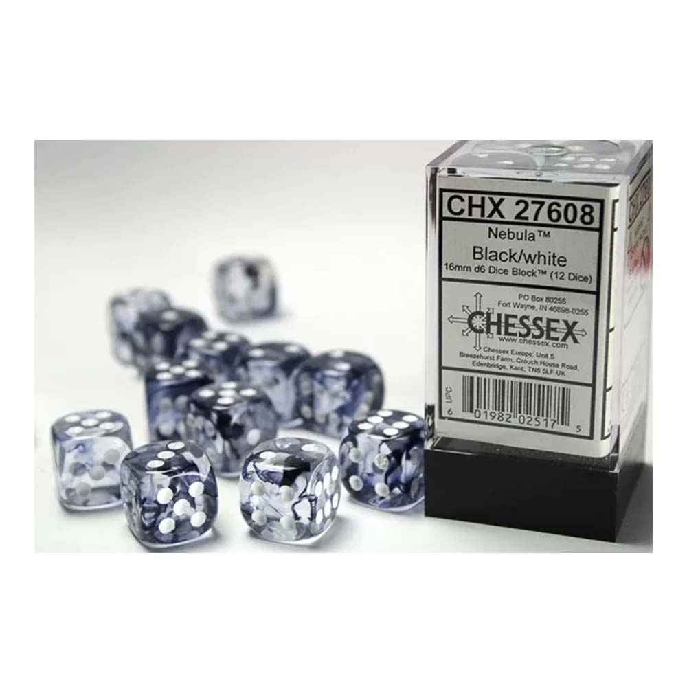 Chessex D6 Dice Set - 16mm (12 Dice)