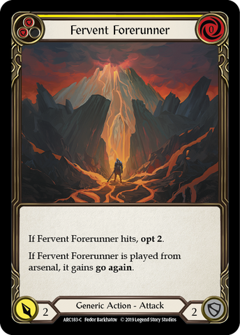 Fervent Forerunner (Yellow) [ARC183-C] (Arcane Rising)  1st Edition Rainbow Foil