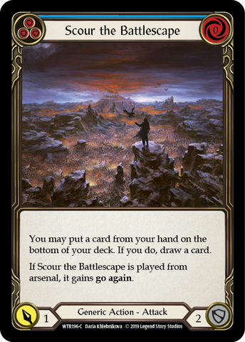 Scour the Battlescape (Blue) [WTR196-C] (Welcome to Rathe)  Alpha Print Rainbow Foil