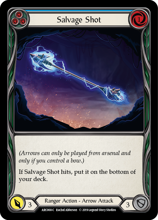 Salvage Shot (Blue) [ARC068-C] (Arcane Rising)  1st Edition Rainbow Foil