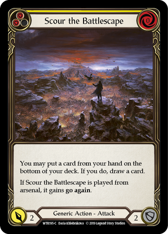 Scour the Battlescape (Yellow) [WTR195-C] (Welcome to Rathe)  Alpha Print Normal