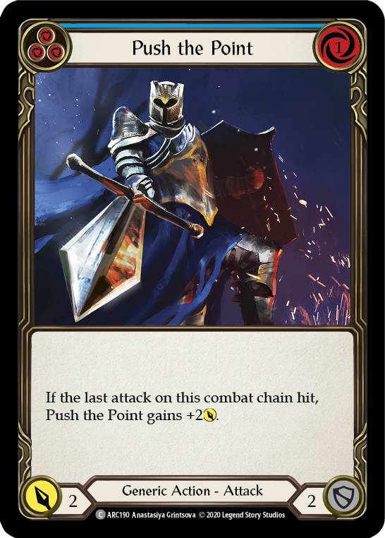 Push the Point (Blue) [U-ARC190] (Arcane Rising Unlimited)  Unlimited Rainbow Foil